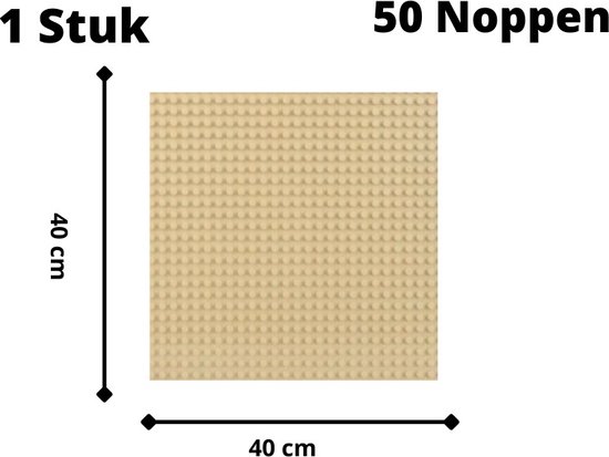 Zandkleurige bouwplaat- Extra Groot Bouwplaat geschikt voor LEGO- 50 x 50  noppen - 40... | bol.com