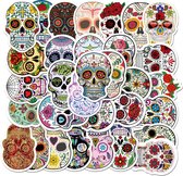 Skull Stickers - Halloween Schedels - set 50 stuks - Laptop Stickers - Stickervellen