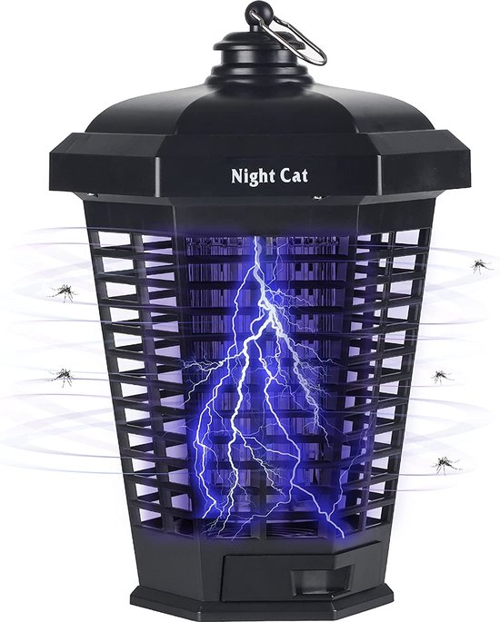 Night insecten verdelger muggenLamp Elektrische Fly Killing Lamp 4200V voor... | bol.com