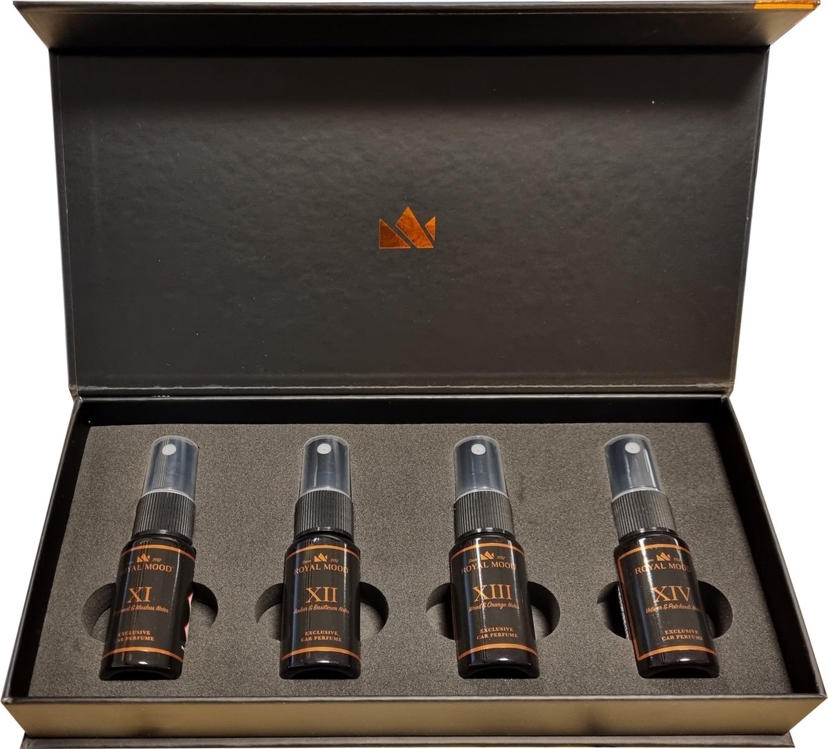 Royal Mood - Try Out Box - 4 x 15ml - Exclusieve Auto Parfum