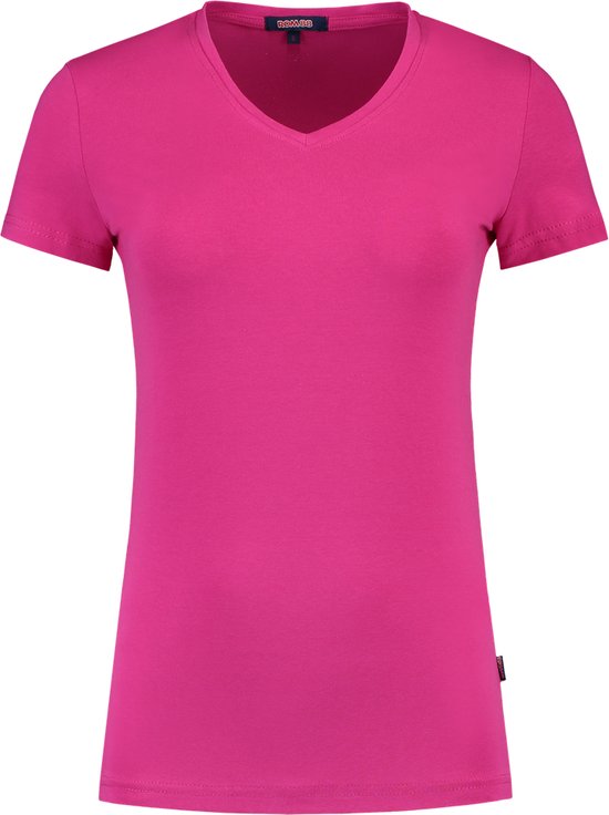 Tricorp Dames T-shirt V-hals 101008 Fuchsia - Maat 5XL
