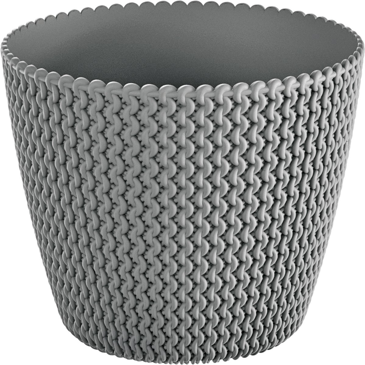 Prosperplast Plantenpot/bloempot Splofy - steengrijs - kunststof - D16 x H13 cm - binnen/buiten - stijlvol