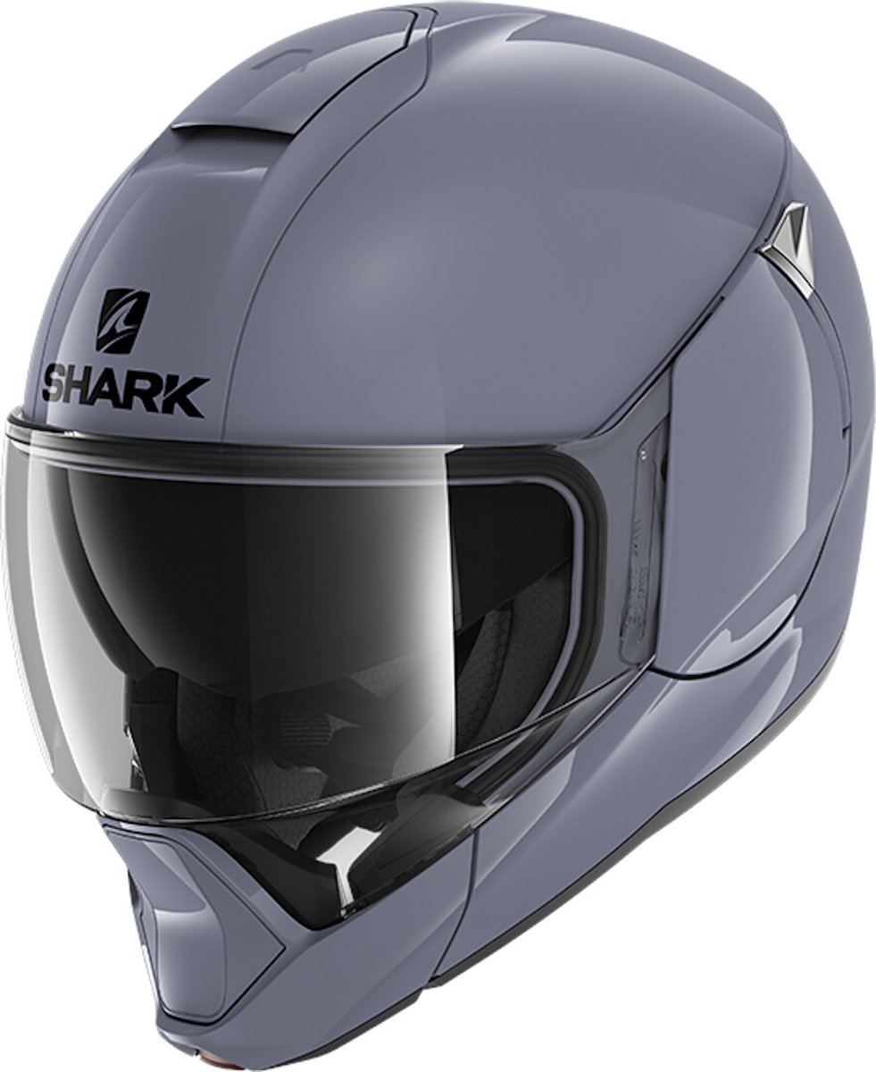 SHARK EVOJET BLANK Motorhelm Systeemhelm Zilver Nardo - Maat S