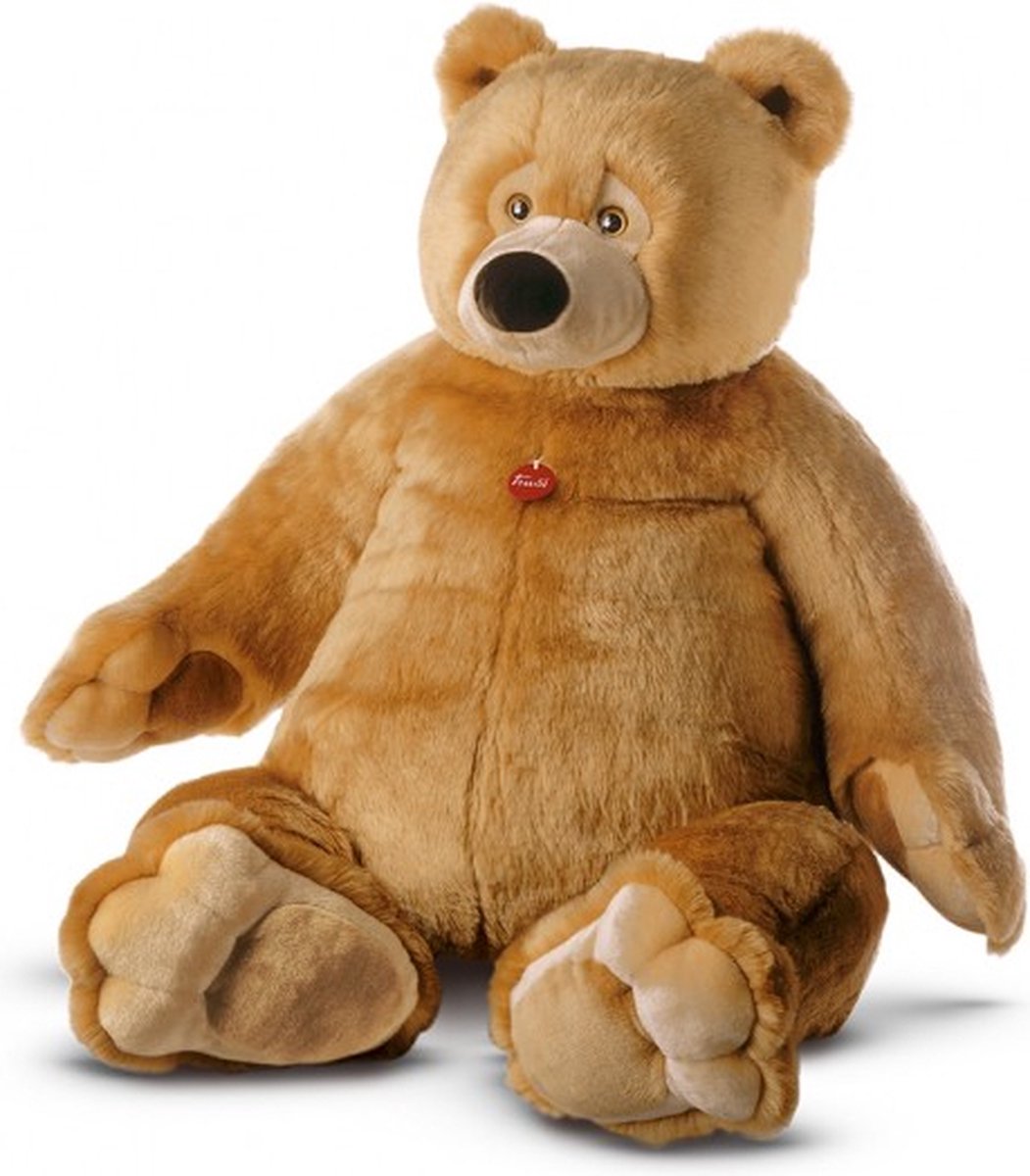 Trudi - Classic Teddybeer Ettore (MAXI-25613) - Pluche knuffel - Ca. 115 cm (Maat MAXI) - Geschikt voor jongens en meisjes - Bruin - Trudi
