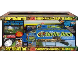 ZooMed Tartarium - ReptiHabitat Aquatic Turtle Kit - Terrarium voor Waterschildpad - 91x46x46cm