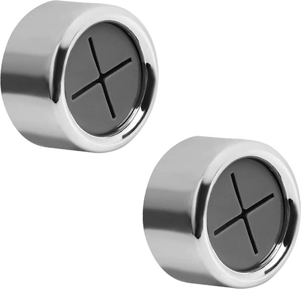Handdoekhaakje - 2 stuks - 4,3 cm x 4,3 cm - Zilver - Geschikt voor keuken, toilet en badkamer