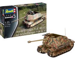 Revell Modelbouwpakket Militaire voertuigen - 03292 Marder I - 7,5cm Pa.K. 40 (Sf.) auf FCM 36(f) Plastic - 1:35 - Modelbouw