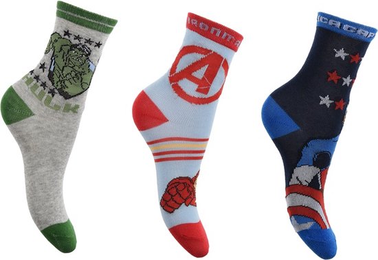 Marvel - Avengers - sokken - 3 setjes - Maat 31/34