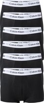 Actie 6-pack Dubbel 3-pack : Calvin Klein trunk - lage heren boxers kort - zwart - Maat: L