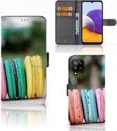 Coque pour téléphone portable Samsung Galaxy A22 4G | Couvercle à rabat M22 pour faire des macarons