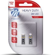 M-Tech LED W5W 24V - Heavy Duty - 8x Led diode - Canbus - Wit - Set - Geschikt voor 24V Voertuigen