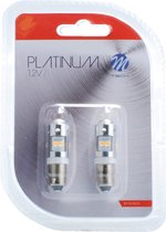 M-Tech LED - BA9s / T4W 12V - Platinum 8x Led diode - Wit - Set