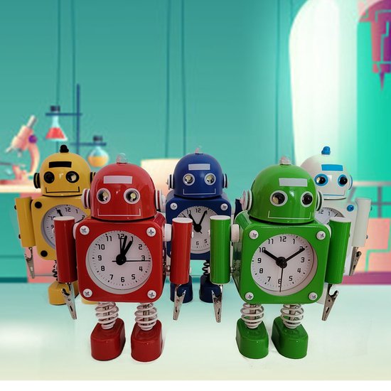 De Professor en Kwast - Kinderwekker Robot (Rood) + Animatie On Demand