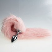 Allesvoordeliger Butt plug vossenstaart 40 cm - roze