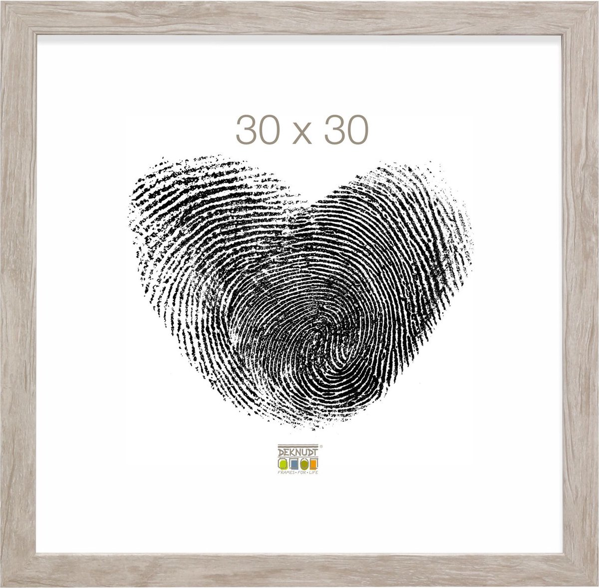 Deknudt Frames fotolijst S45RH1 - naturel - grijs - hout - 30x30 cm
