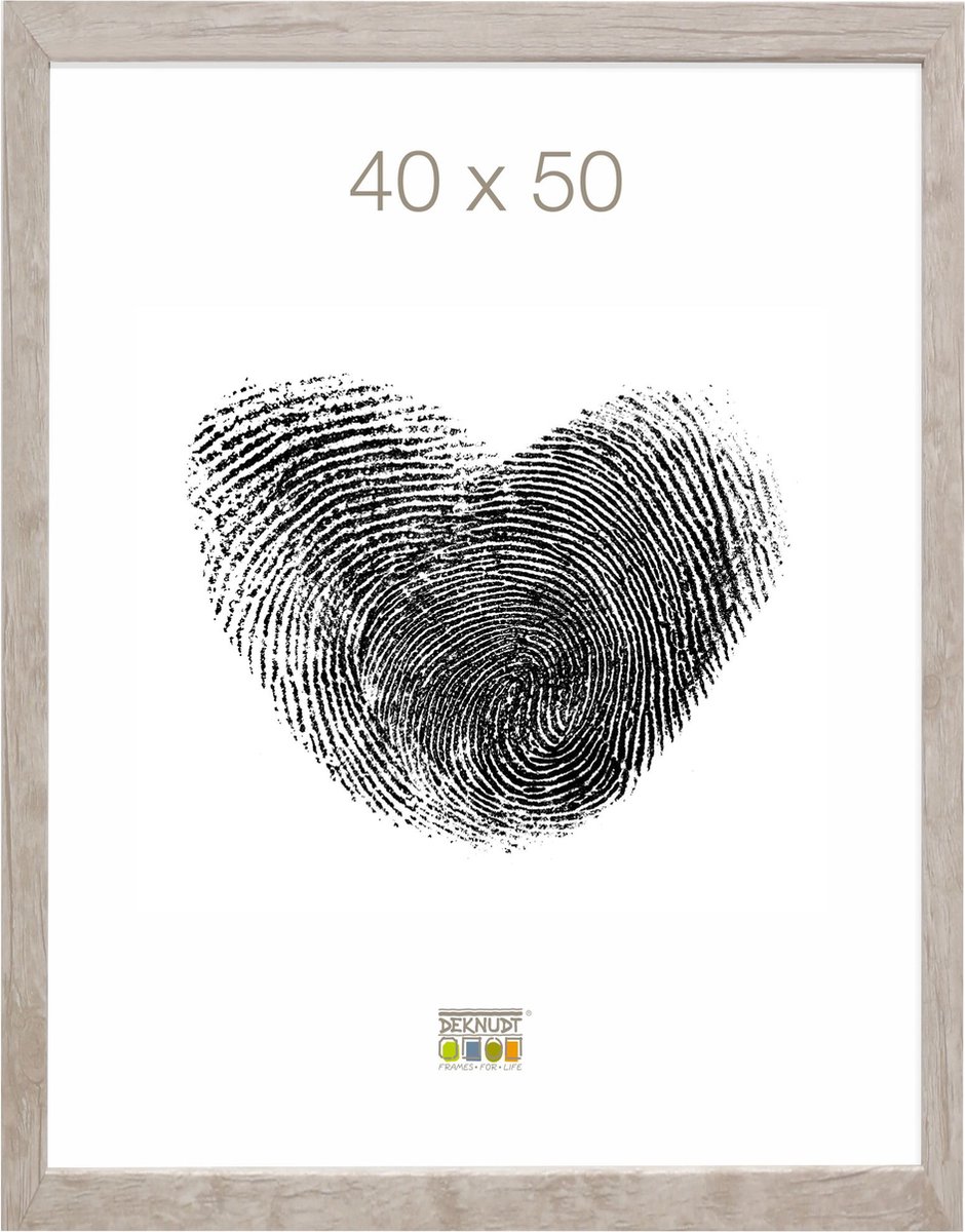 Deknudt Frames fotolijst S45RH1 - naturel - grijs - hout - 40x50 cm