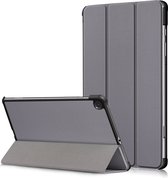 Geschikt voor Samsung Galaxy Tab S6 Lite Hoesje - 10.4 inch - Tab S6 Lite Hoesje - Tri fold book case hoes - TPU Back Cover met stand Grijs