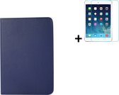 Hoesje iPad Pro 10.5 2017 - 10.5 inch - Hoesje iPad Air 3 10.5 2019 - iPad 10.5 Bookcase Hoes - Screen Protector iPad 10.5 - Blauw Hoesje + Tempered Glass