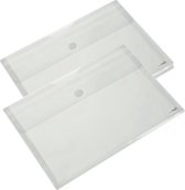 2 Plastic Enveloptassen - A4 - Transparant Wit - Gratis Verzonden