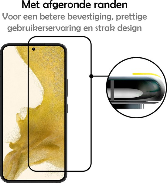 Protecteur d'écran Samsung S22 Plus 3D Full Cover - Glas protecteur d'écran Samsung Galaxy S22 Plus - Glas protecteur d'écran Samsung S22 Plus 5G Full Opaque - 2 pièces