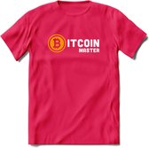 Bitcoin Master - Crypto T-Shirt Kleding Cadeau | Dames / Heren / Unisex | Bitcoin / Ethereum shirt | Grappig Verjaardag kado | Tshirt Met Print - Roze - L