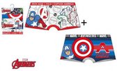 Avengers boxershort - Marvel - Iron Man - Captain America - Hulk - 2 stuks - maat 2/3 jaar