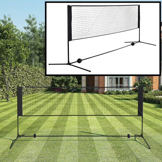 Decopatent® Filet de badminton / Filet de tennis avec bâtons - 3 mètres -  Réglable en... | bol.com