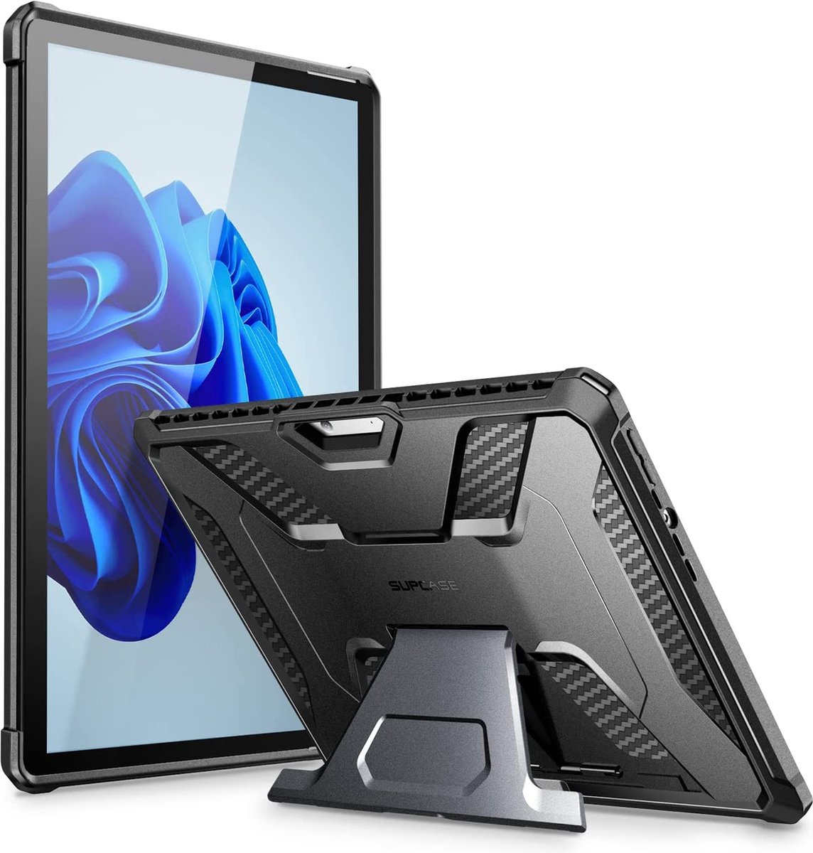 Supcase - Microsoft Surface Pro 8 hoes - Sterke Heavy Duty Tablet Hoes - met Stand – Zwart