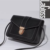 Lagloss Fashion Bag Tas Mode Zwart - Sling Tasje - Type Lil Bag - Pop SchouderTas - Straatmode - 17.5x13.5x6 cm