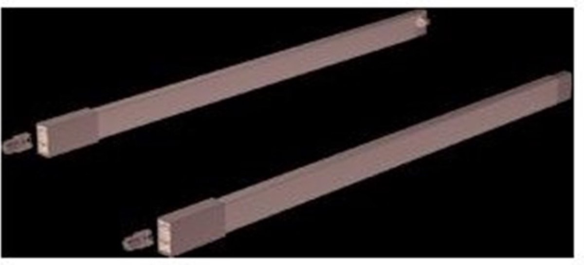 Hettich lengterailing arcitech 400mm + frontbevestiging antraciet h-9150515 gv