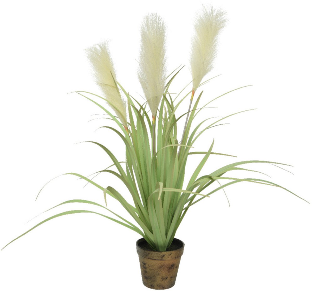 Decoris Cortaderia Pampasgras grasplanten kunstplant in pot 70 cm - Nepplanten - planten/plantjes Groen