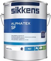 Sikkens Alphatex SF - Toonaangevende Duurzame Binnenmuurverf - 001 Wit - 5 L