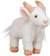 Pluche knuffeldier witte geit 24 cm - Boerderij dieren speelgoed knuffels