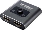 SpeaKa Professional SP-BDS-120 1 + 2 poorten HDMI-switch Ultra HD-geschikt 3840 x 2160 Pixel