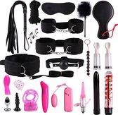 BDSM set - 22delig - seksspeeltjes voor koppels - black