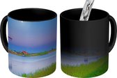 Magische Mok - Foto op Warmte Mokken - Koffiemok - Molen - Horizon - Maan - Magic Mok - Beker - 350 ML - Theemok