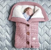 Baby slaapzak | baby voetenzak | Baby Wandelwagen slaapzak | Deken met knopen - Roze