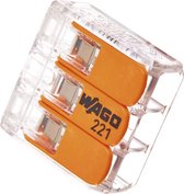 WAGO Lasklem 221 Compact 3-voudig 0,2-4 mm², 10 stuks