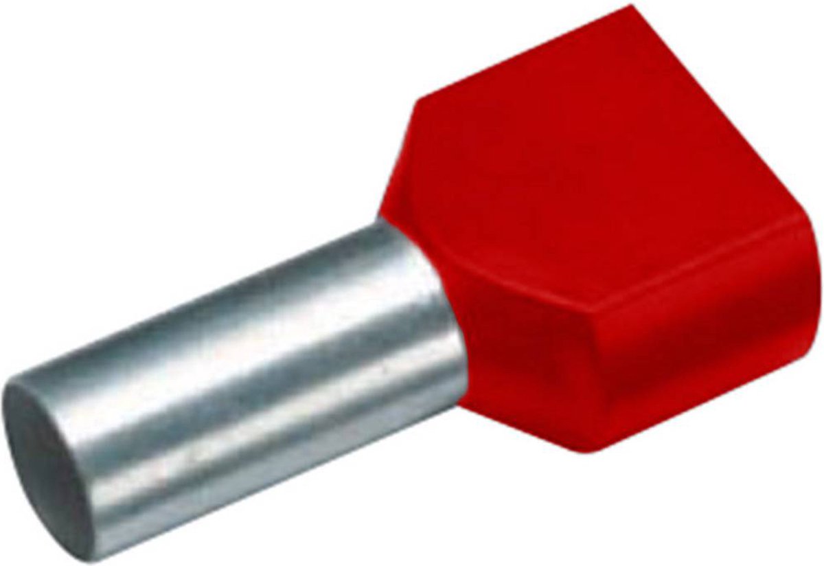 Cimco 18 2406 Dubbele adereindhuls 1 mm² Deels geïsoleerd Rood 100 stuk(s)