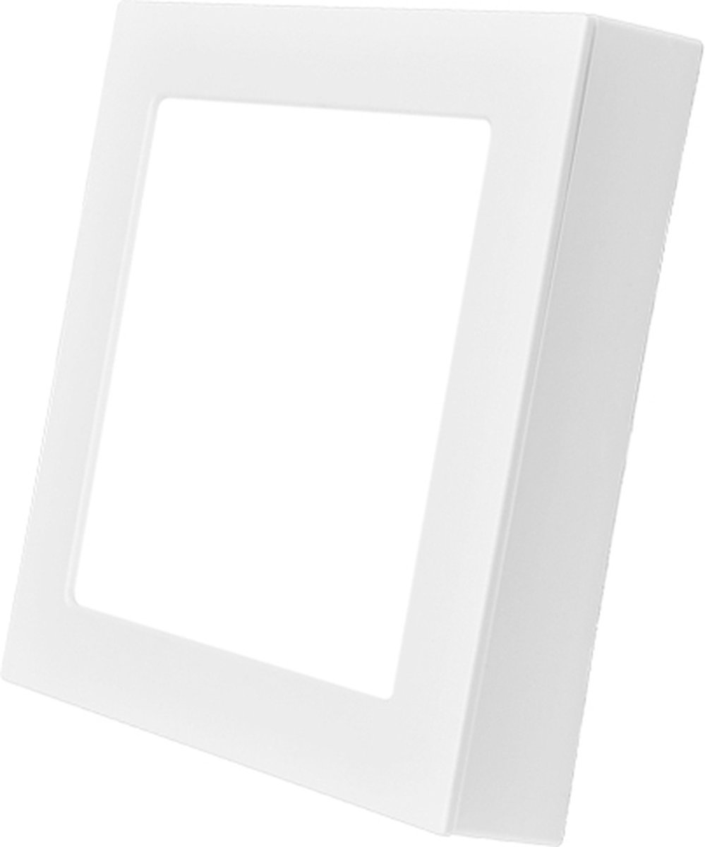 Braytron LED Plafondlamp Plafonnière Opbouw- Vierkant- Wit- 18w-3000K warm wit licht
