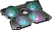 Luxiqo® Mars Gaming Universele Laptop Cooler – Laptophouder en Koeler – Cooling Pad – Laptopstandaard – 4 Ventilatoren – RGB – 17 Inch