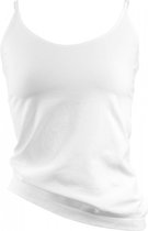 Dames onderhemd - spaghettiband - microfiber - naadloos - Wit - Maat L