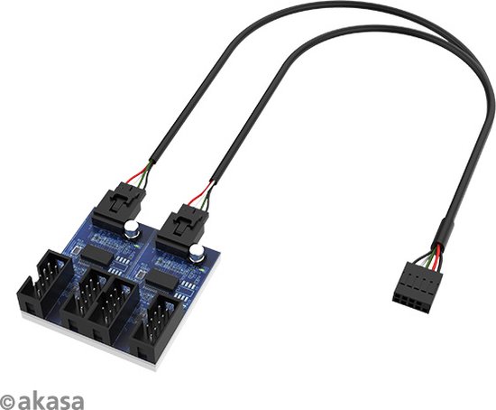 Akasa Internal 1-to-4 USB 2.0 Splitter Hub Cable - Akasa