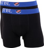 Suitable - Boxershort 2Pack Zwart Blauw - L - Body-fit