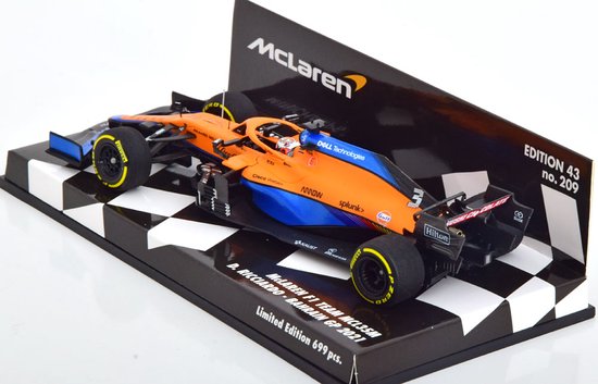 McLaren F1 Team MCL35M #3 Bahrain GP 2021 - 1:43 - Minichamps van Merkloos — afbeelding 3