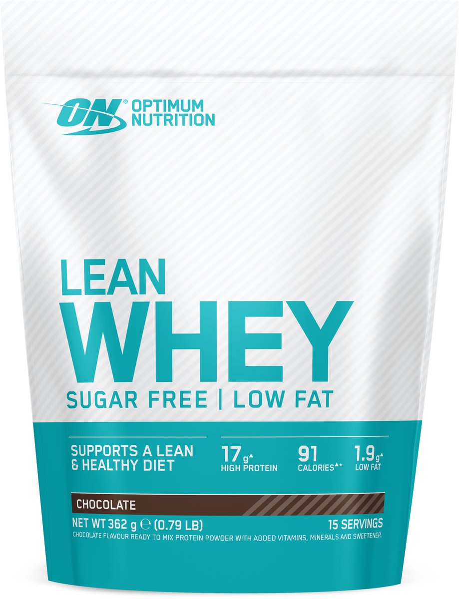 Optimum Nutrition Lean Whey - Proteine Poeder - Chocolade - Low Fat en Suikervrij - Eiwitshake - 362 Gram (32 shakes)