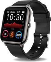SAMMIT Smartwatch dames en heren Zwart - Met Meldingen en Stappenteller - voor IOS, Android en HarmonyOS