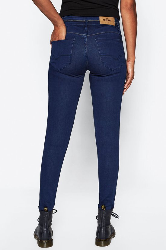 Tripper Rome Skinny Dames Skinny Fit Jeans Blauw - Maat W32 X L28 | bol.com