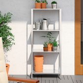 IKEA Stellingkast  binnen/buiten opbergrek - 150kg draagkracht - 140 cm hoog - 60 cm breed – 4 verstelbare legborden - Metaal - Wit