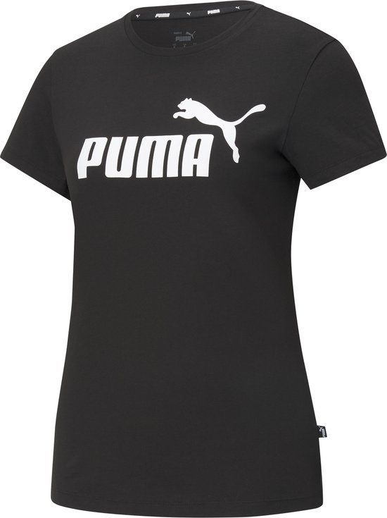 PUMA ESS Logo Tee Dames T-shirt - Zwart - Maat L